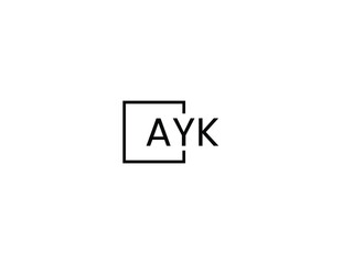 AYK Letter Initial Logo Design Vector Illustration