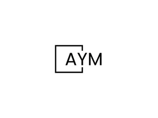 AYM Letter Initial Logo Design Vector Illustration
