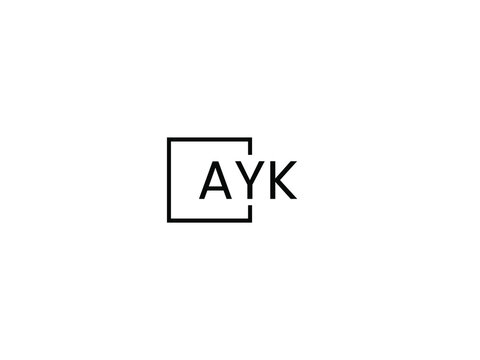AYK Letter Initial Logo Design Vector Illustration