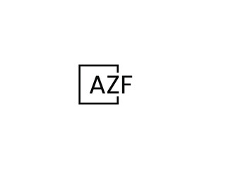 AZF Letter Initial Logo Design Vector Illustration