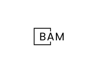 BAM Letter Initial Logo Design Vector Illustration