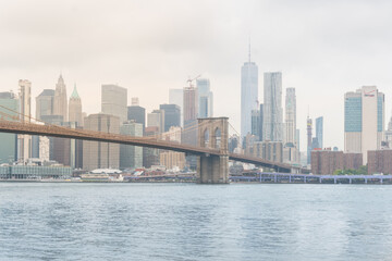 Fototapeta na wymiar Brooklyn and the Manhattan bridge