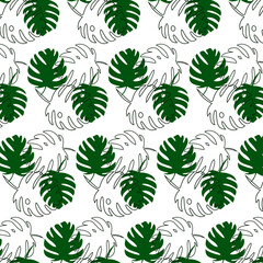vector pattern illustration nature symbol natural leaf figure background summer texture tropical plant tree jungle flora forest green color botany palm wallpaper beauty decoration flat doodle sketch 