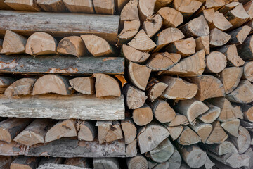 Dried fire woodpile
