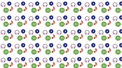 pattern with colorful music time