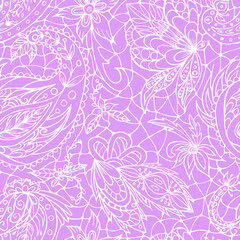 Fototapeta premium Paisley, Turkish cucumber oriental print, floral motifs abstract seamless pattern.