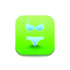 Bikin Underpants Brassiere Woman Dress Logo Vector Symbol Icon Design Style For Application Smartphone Telephone
