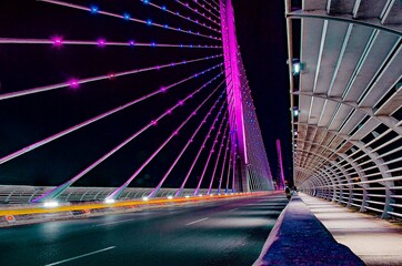 bridge at night on Bucaramanga, Colombia