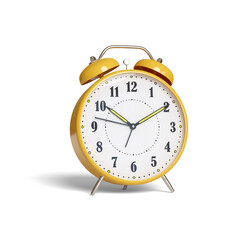 Alarm clock isolated on white background. 3d illustration.