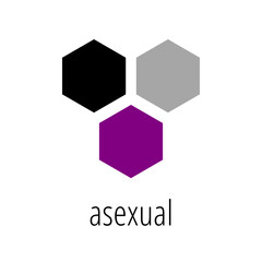 Asexual LGBT Pride Flag With White Background