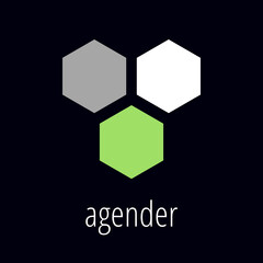 Agender LGBT Pride Flag With Black Background
