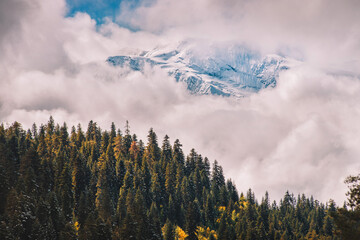 Autumn in the Snowy and Foggy Mountains