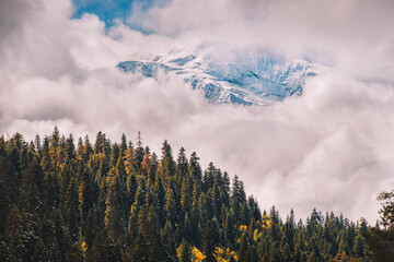 Autumn in the Snowy and Foggy Mountains