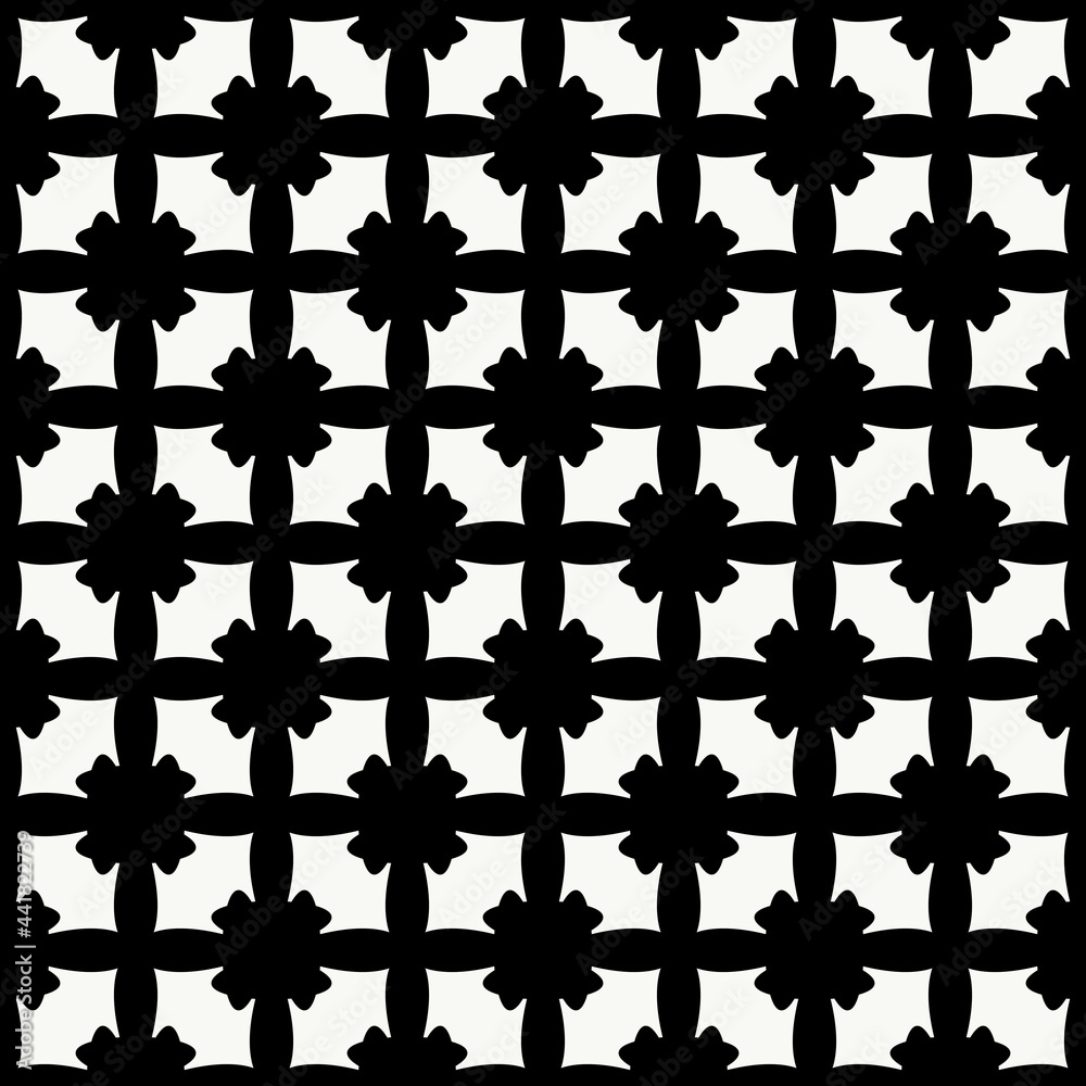 Poster minimal black ornament. vector seamless pattern.