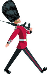 british guardsman with bearskin hat