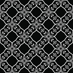  floral seamless pattern background.Geometric ornament for wallpapers and backgrounds. Black and white pattern.