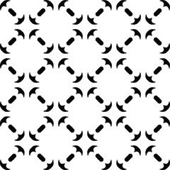 floral seamless pattern background.Geometric ornament for wallpapers and backgrounds. Black and white pattern. 