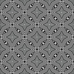 floral seamless pattern background.Geometric ornament for wallpapers and backgrounds. Black and white pattern. 