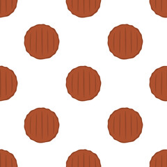 seamless pattern with burger cutlets, vector illustration