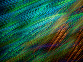 	
light painting photography, waves of vibrant color against a black background. Long exposure photo of vibrant fairy lights in abstract	
