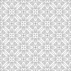 Zelfklevend Fotobehang Vector geometrische patroon. Herhalende elementen stijlvolle achtergrond abstract ornament voor wallpapers en achtergronden. Zwart-witte kleuren © t2k4