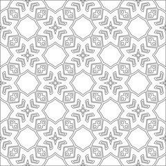 Vector geometric pattern. Repeating elements stylish background abstract ornament for wallpapers and backgrounds. Black and white colors