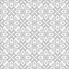 Vector geometric pattern. Repeating elements stylish background abstract ornament for wallpapers and backgrounds. Black and white colors