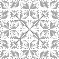 Vector geometric pattern. Repeating elements stylish background abstract ornament for wallpapers and backgrounds. Black and white colors