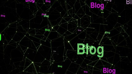 Blog text against network concept