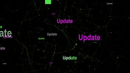 Update text against network  background