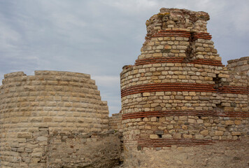 Part of a fortress wall and a tower built in the period V-VI century. Nesebar resort