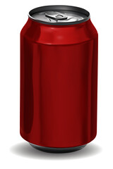 Vector lata roja de aluminio