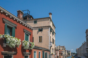 Fototapeta premium Venetian houses in Venice, Italy