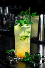 Detox cucumber and mint diet drink, healthy summer cooler