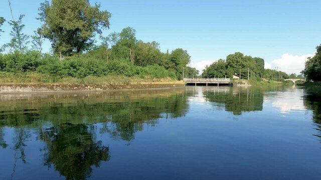 Relaxing Landscape on the River 