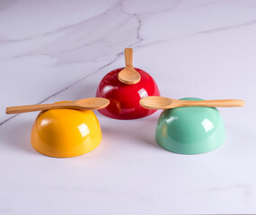 Cuencos de bamboo. Utensillos de cocina