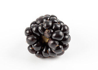 blackberry isolated on white background, clipping path, full depth of field