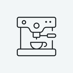 Coffee machine vector icon illustration sign 
