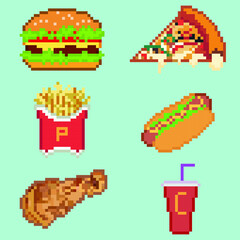 fast food vector illustration , 패스트푸트 벡터 일러스트