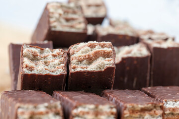 milk chocolate candies close-up