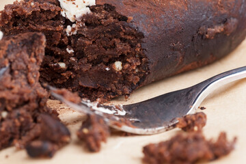 sweet dessert with cocoa and cream cheese