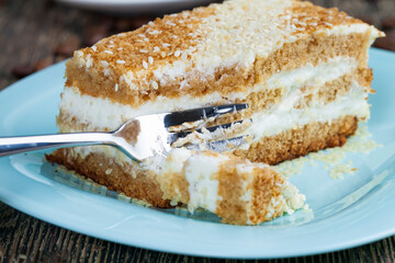 a piece of cake is made from a large number of ingredients