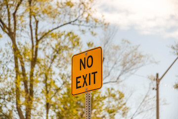 No exit sign.