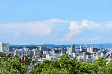 大年寺山より仙台市内を展望する