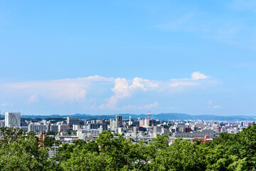 Fototapeta na wymiar 大年寺山より仙台市内を展望する
