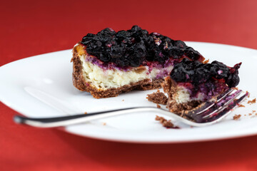 chocolate tartlet stuffed with fresh blueberries