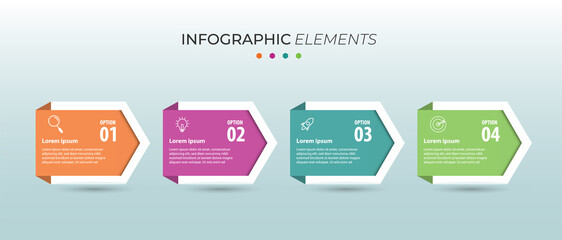 Fototapeta premium info graphic design with four options or steps. Premium Vector
