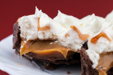 sweet dessert with tartlet and buttercream