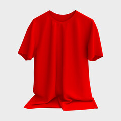 men's short-sleeve t-shirt mockup in front view, design presentation for print, 3d illustration, 3d rendering