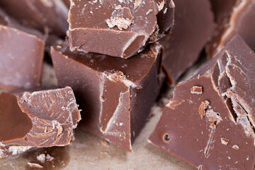 natural food from cocoa, sugar, cocoa butter